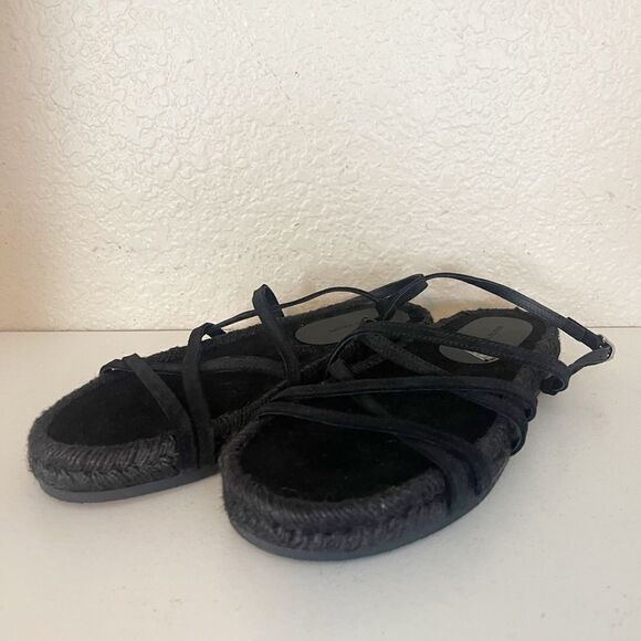 Brochu Walker Dawson black strappy gladiator fisherman espadrille sandals New. 9 - Picture 13 of 14